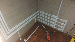 Монтаж газгольдера, котла Baxi и отопления в Клину